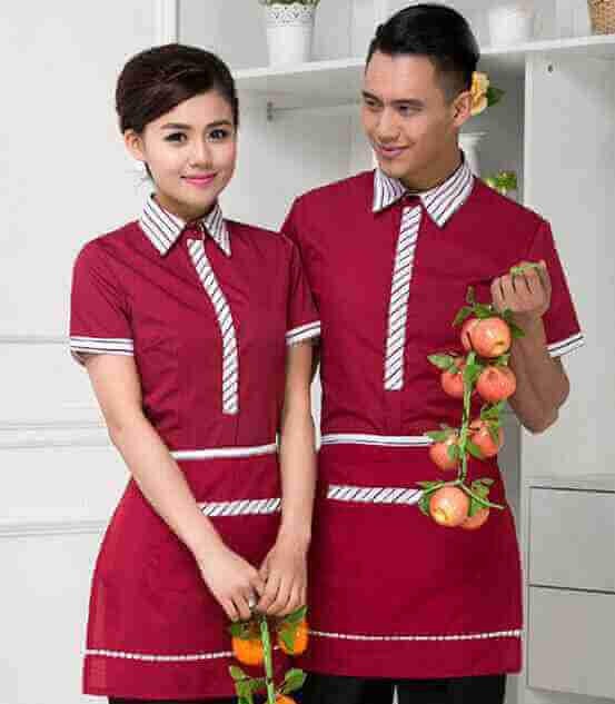 sơ mi đồng phục quán ăn